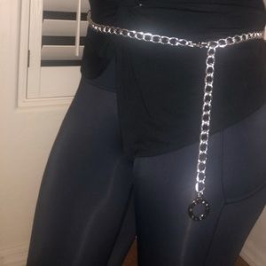 MICHAEL KORS LOGO CHAIN BELT O/S